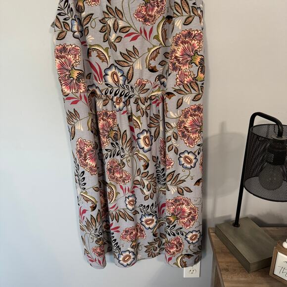 NWT CJ Banks Light Blue Floral Sleeveless Dress Plus Size 3X Elastic Fit Waist - Picture 3 of 10